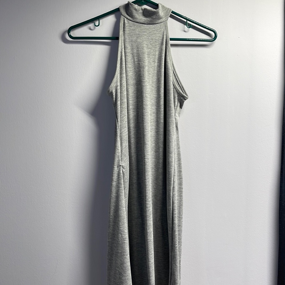 Jersey high neck dress